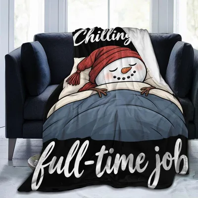 Chilling Full-Time Job Sleepy Blanket for Winter Rest