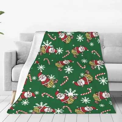 Santa Claus Snowflake Christmas Blanket: Festive Holiday Throw