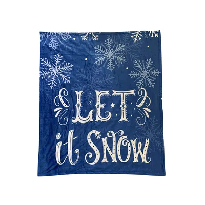 Let It Snow Snowflakes Blanket No. 2 for Winter Cozy Vibes