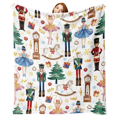 Nutcracker and Christmas Toys Blanket