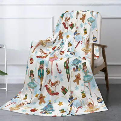 Nutcracker and Gingerbread Pattern Blanket