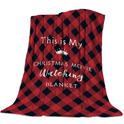 Christmas Movie Watching Plaid Blanket No. 2