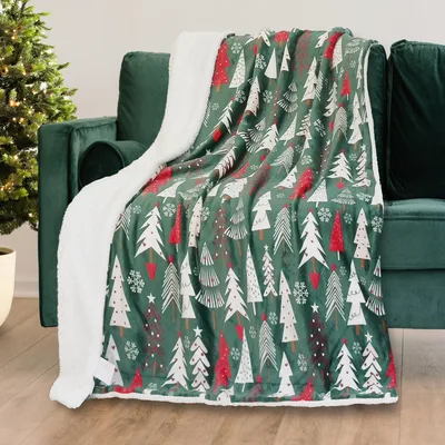 Christmas Trees Winter Pattern Blanket