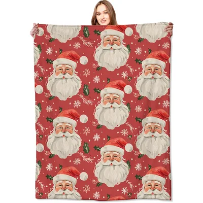 Vintage Santa Claus Pattern Blanket No. 2