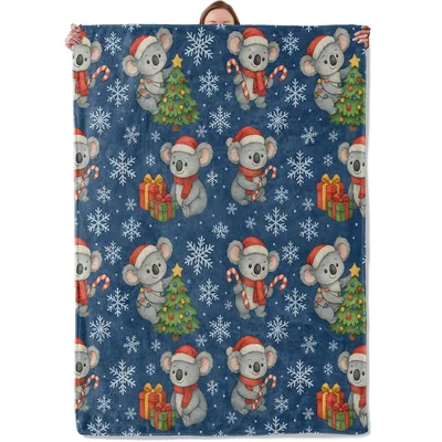 Christmas Koalas Pattern Blanket: Festive Winter Design