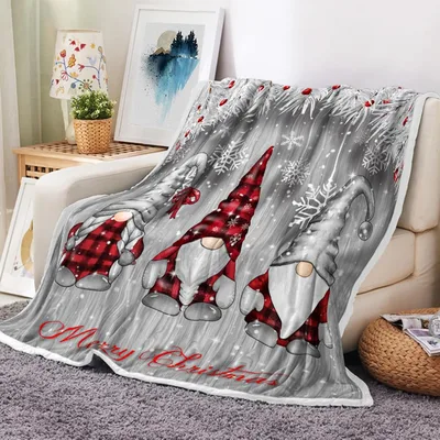 Winter Gnomes on Wood Blanket
