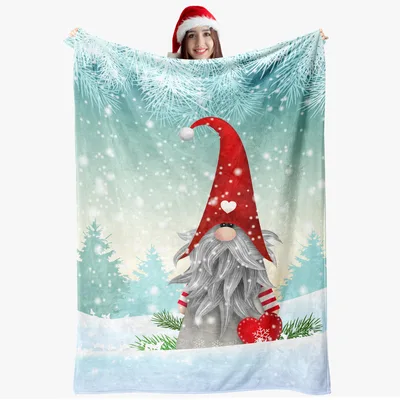 Christmas Gnome in Snow Blanket: Festive Winter Gnome Design