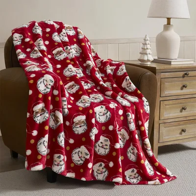 Santa Claus Holiday Pattern Blanket