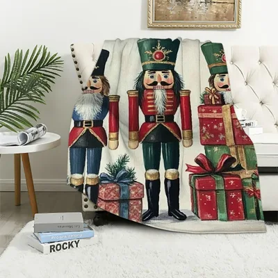 Nutcracker Soldiers with Presents Blanket