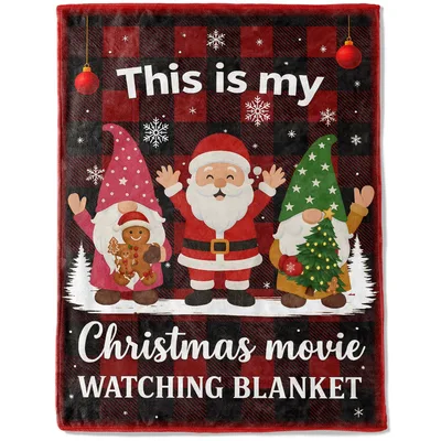 This Is My Christmas Blanket: Movie Watching Gnome Design
