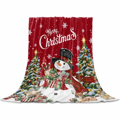 Snowman Christmas Scene Blanket No. 2
