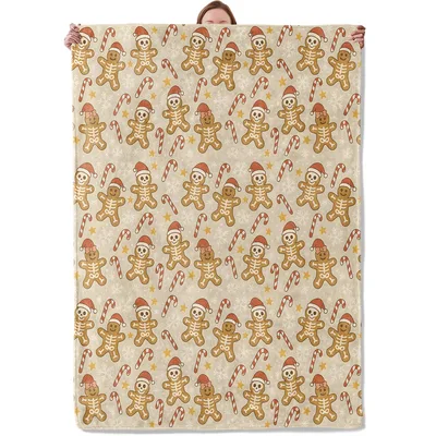 Skeleton Gingerbread Man Pattern Blanket for Spooky Holiday Lovers