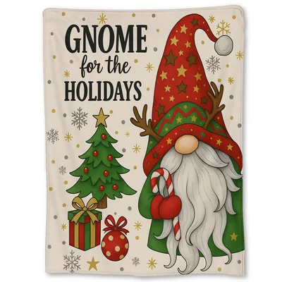 Christmas Gnomes for the Holidays Blanket featuring a festive gnome