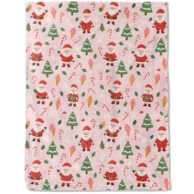 Christmas Santa and Tree Blanket