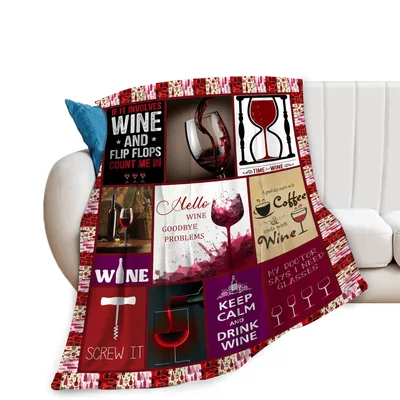 Wine Blanket for Wine Lovers Who Know Their Glasses