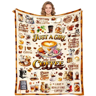 Coffee Addict Blanket for Coffee Lovers and Gifts