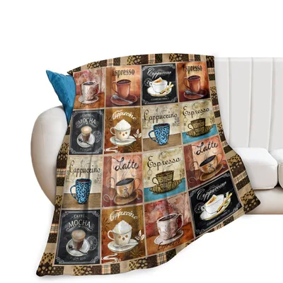 Espresso Cappuccino Espresso Caffè Blanket for Coffee Lovers