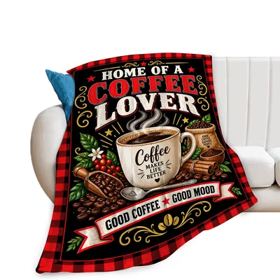 Coffee Lover Gift Blanket for Your Favorite Brew Fan