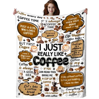 Coffee every day Coffee Blanket: A Cozy Throw for Coffee Lovers