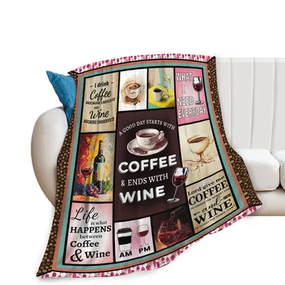 Coffee Lover Wine Blanket for Your Daily Ritual