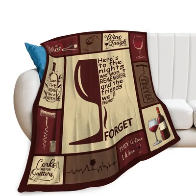 Wine Lover Gift Blanket for Wine Nights and Good Company