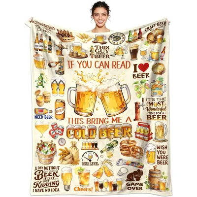 Beer Gift Blanket: Cheers Across the Whole Print