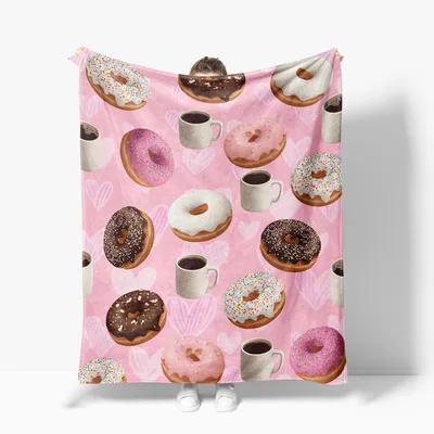 Coffee and Donuts Blanket for Sweet Mornings and Cozy Days