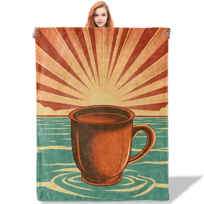 Sunrise Coffee Blanket: A Warm Morning Cup Throw