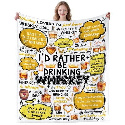 Whiskey Lover Blanket: Bold Hobby Throw With Whiskey Sayings
