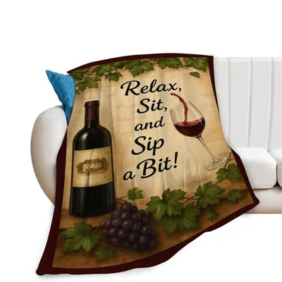 Red Wine Lover Blanket for Cozy Evenings