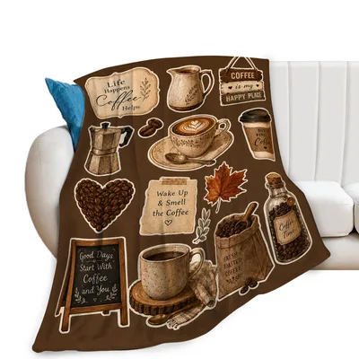 Rustic Coffee Blanket for Cafe-Loving Mornings