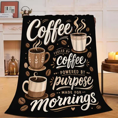 Morning Coffee Blanket: Coffee Lover Throw Gift