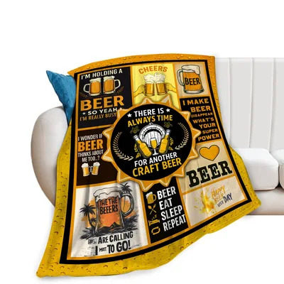 Beer Eat Sleep Repeat Blanket