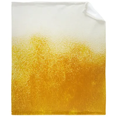 Golden Beer Foam Blanket: A Close-Up of Bubbles and Head