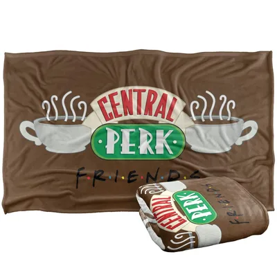 Coffee Shop Cups Blanket and Friends Logo