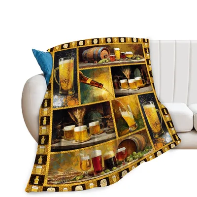 Craft Beer Blanket: Vintage Pours and Golden Glasses