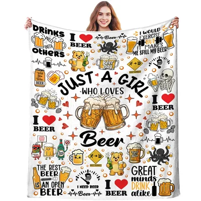 Drinks Well With Others Blanket for Beer Lovers