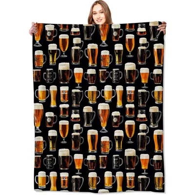 Beer Glass Pattern Blanket for Every Beer Lover in Your Life