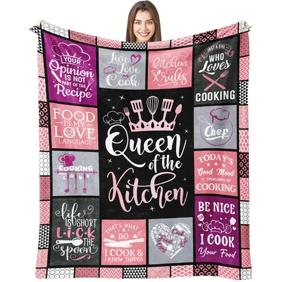 Queen of the Kitchen Blanket for Cooks Who Rule the Stove
