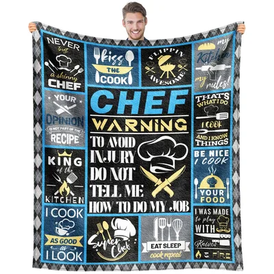 Kitchen Chef Blanket: Bold Cook Humor for Your Favorite Chef