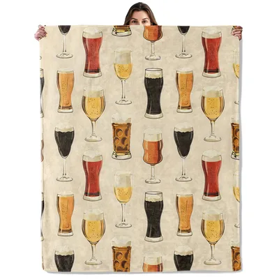 Beer Glasses Pattern Blanket
