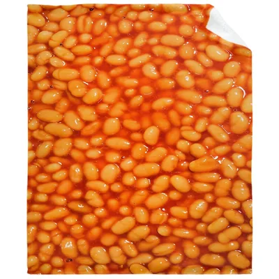 Baked Beans Close Up Pattern Blanket for Foodie Fans