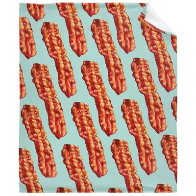 Bacon Strips Pattern Blanket No. 2 for Foodie Fans
