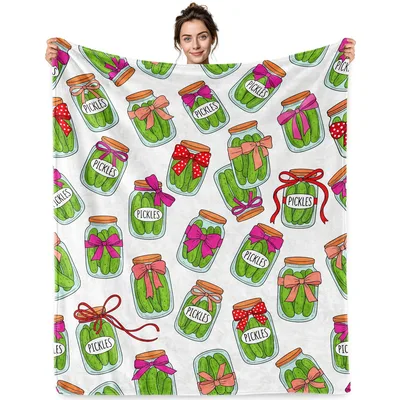 Pickle Jars with Red Blanket: Pickle Jars With Red Bows Design