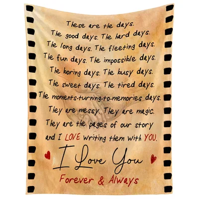 Couple Anniversary Blanket: Days Worth Remembering Together