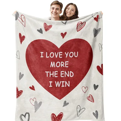 Couple Love Blanket: I Love You More, the End I Win