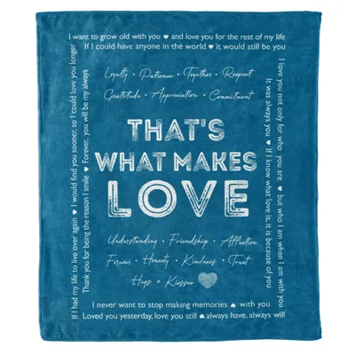 Grow Old with You Blanket: A Love Quote Throw