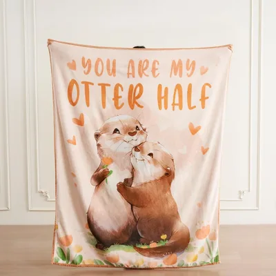 Otter Lover Couple Blanket for Your Other Half