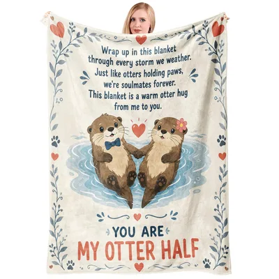 Soulmate Otter Blanket for Your Other Half