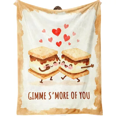 Couple Smores Hearts Blanket: Gimme S'More of You Design